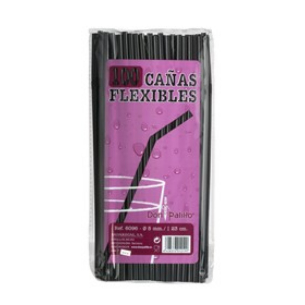 Caña Con Fuelle Negra Retractil (Pack-100 Und.)